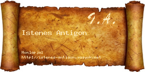 Istenes Antigon névjegykártya